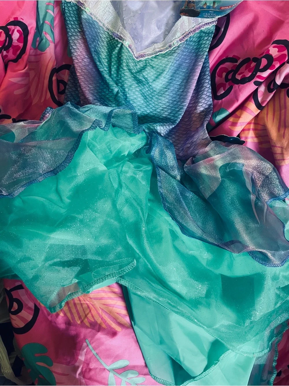 Disney Little Mermaid Ariel Light-Up Mermaid Costume Sz 7/8